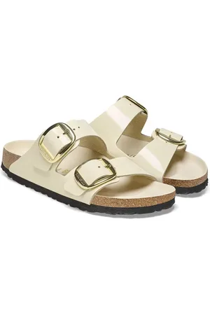 Birkenstock Sandales, Sandals Shine Ecru en