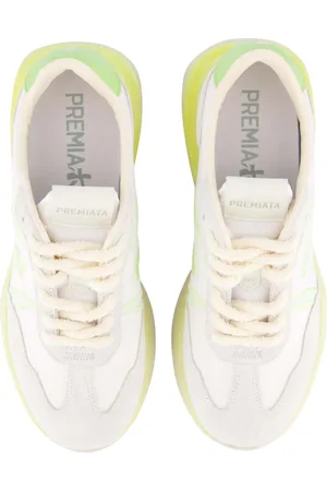 Premiata Sneakers, Dames Cassie Sneaker Wit/Lime en