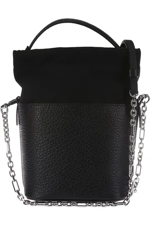 Maison Margiela Sacs bandoulière, Leather Bucket Bag With Drawstring Closure en