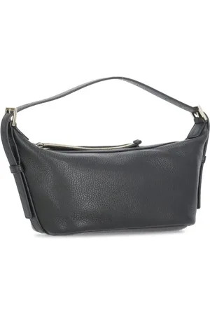 Fabiana Filippi Sacs bandoulière, Black Pebbled Letaher Bag en