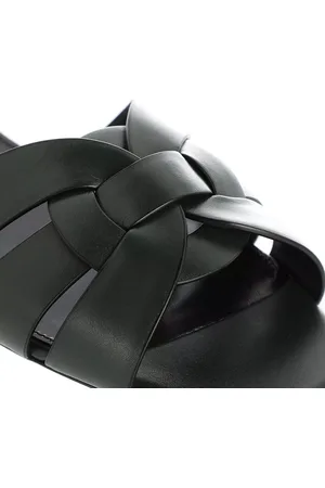 Saint Laurent Sandales, Tribute Flat Sandals Leather en