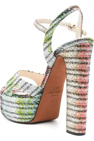 Missoni Sandales, Sandals Verde Lurex en