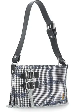 Vivienne Westwood Sacs bandoulière, Check Pattern Cotton Shoulder Bag en