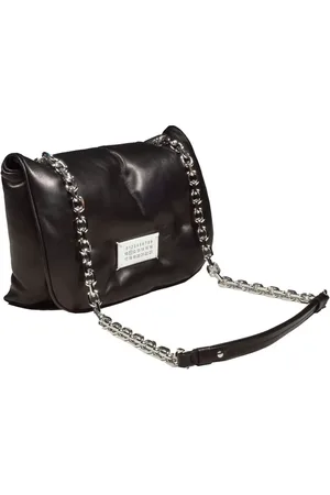 Maison Margiela Sacs bandoulière, Black Leather Small Glam Slam Flap Bag en