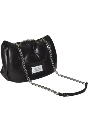 Maison Margiela Sacs bandoulière, Glam Slam Flap Medium Black Leather en