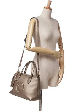 Gucci Sacs bandoulière, 2016-2024 Small Metallic Leather Soho Working Satc en