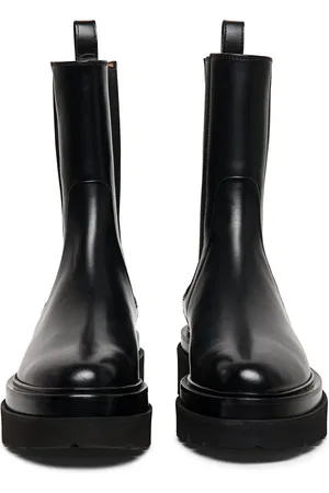 santoni Bottes & Bottines, Leather combat boot en