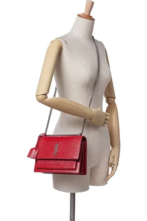 Saint Laurent Sacs bandoulière, 2018 Medium Croc Embossed Leather Sunset Crossbody en
