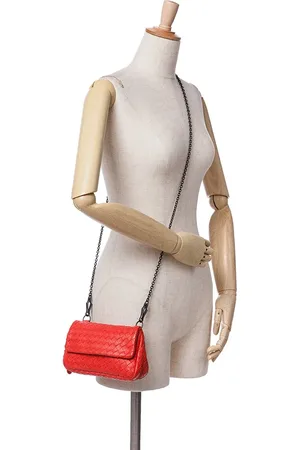 Bottega Veneta Sacs bandoulière, 2012-2024 Intrecciato Chain Flap Crossbody en