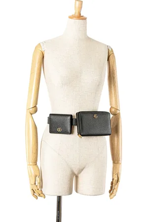 Gucci Sacs bandoulière, 2000-2015 GG Marmont Leather Double Belt Bag en