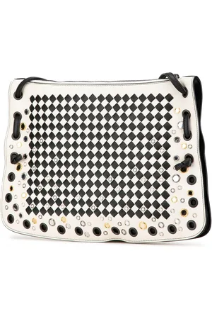 Bottega Veneta Sacs bandoulière, 2012-2024 Nappa Intrecciato Check Grommet Palio Cr en