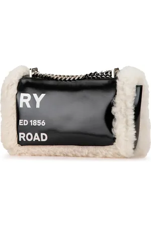 Burberry Sacs bandoulière, Medium Shearling Trimmed Coated Canvas Lola Crossb en