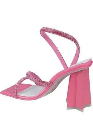 Chiara Ferragni Sandales, Pink Leather Glitter Sandals en