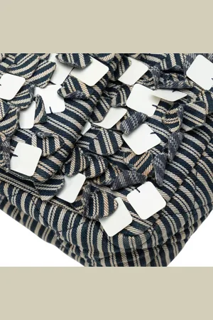 CHANEL Sacs bandoulière, 2006-2008 Medium Cotton Striped Double Flap en
