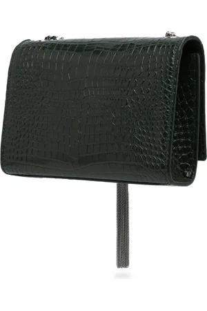 Saint Laurent Sacs bandoulière, 2018 Medium Croc Embossed Leather Kate Tassel Cros en
