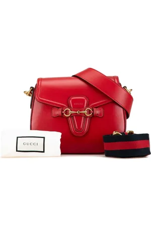 Gucci Sacs bandoulière, 2000-2015 Medium Leather Lady Web Crossbody en