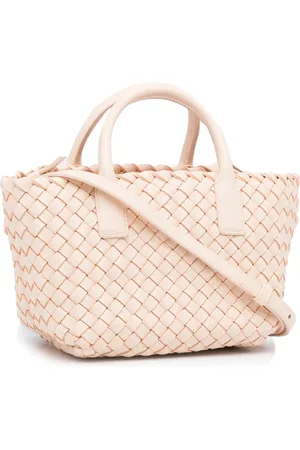 Bottega Veneta Sacs bandoulière, 2012-present Mini Lambskin Intreccio Cabat Tote en