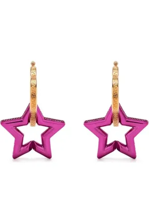VERSACE Bijouterie, Heart Star Drop-Hoop Earring en