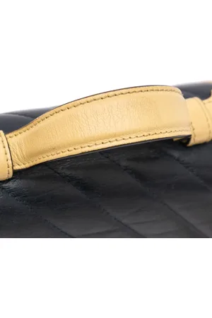 Gucci Sacs bandoulière, 2016-2024 Mini Tricolor GG Marmont Matelasse Leath en