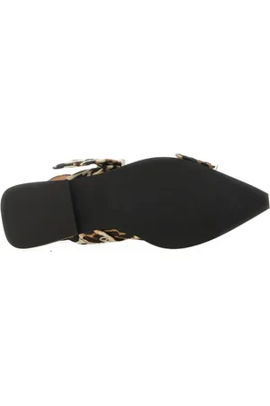 Ganni Leopard Print Slingback Flats en