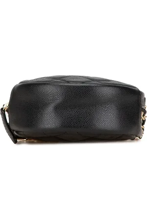 CHANEL Petits sacs à main, 2018-2019 CC Quilted Caviar Round Clutch With Chai en