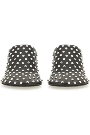 Jil Sander Mules & Slides, Nappa Leather Mules With Metallic Studs en