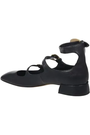 A.BOCCA Escarpins, Pointed Toe Leather Shoes With Ankle Strap en