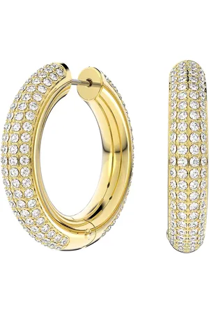 Swarovski Bijouterie, Dextera hoop Medium Gold-tone plated en