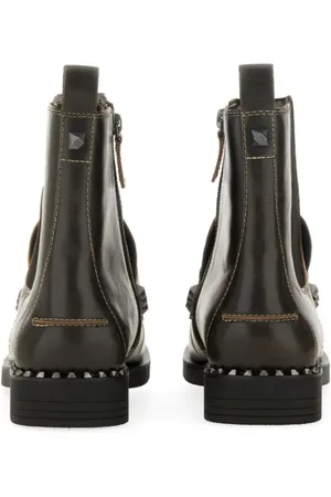 Ash Bottes & Bottines, Brown Leather Ankle Boots en
