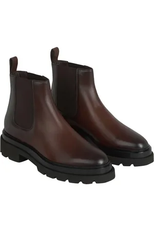santoni Bottes & Bottines, Chelsea Leather Boots en