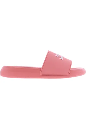 Alexander McQueen Mules & Slides, Dames Sandal Leath.S.Rubb. Slider Lo en