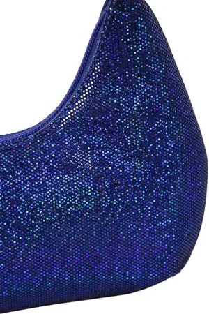 By Far Sacs bandoulière, Blue Baby Amber Mini Bag Disco Dot Leather Effect en