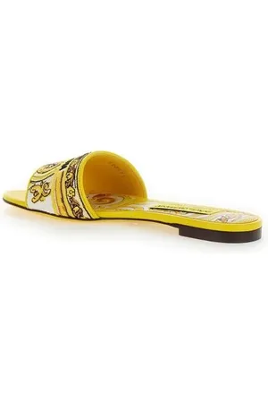 Dolce & Gabbana Sandales, Flat Tris Maiolica Mules en