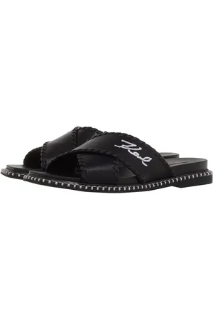 Karl Lagerfeld Mules & Slides, Kleo Whipstitch Krosstrap en