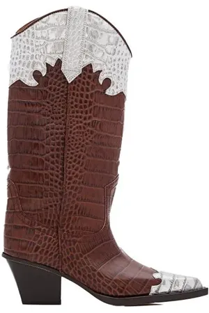 PARIS TEXAS Bottes & Bottines, 60mm Ricky Embossed Croco Cowboy Boots en