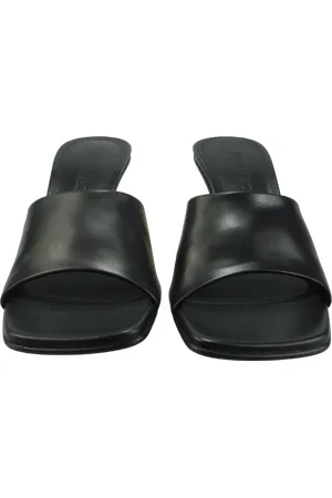 J.W.Anderson Sandales, Mules nero con tacco decorativo en