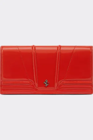 FERRARI Portefeuille Continental En Cuir Verni - Portefeuilles Et Petite Maroquinerie Os