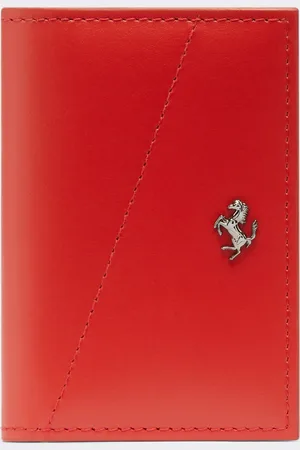 FERRARI Porte-cartes Pliable En Cuir Lisse - Portefeuilles Et Petite Maroquinerie Os
