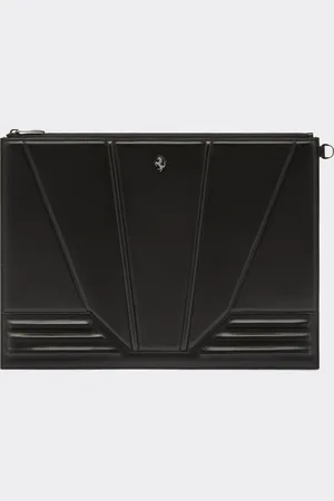 FERRARI Pochette En Cuir Lisse Avec Motif 3d - Portefeuilles Et Petite Maroquinerie Os