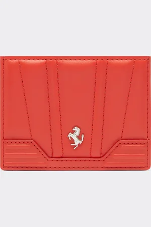 FERRARI Porte-cartes Gt En Cuir Avec Motif Livrée - Portefeuilles Et Petite Maroquinerie Os