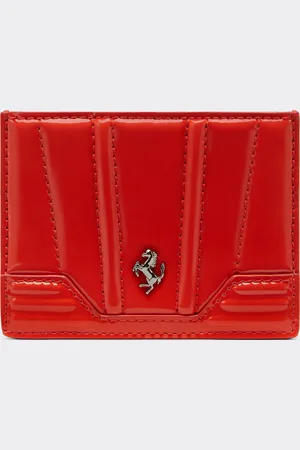 FERRARI Porte-cartes En Cuir Verni - Portefeuilles Et Petite Maroquinerie Os