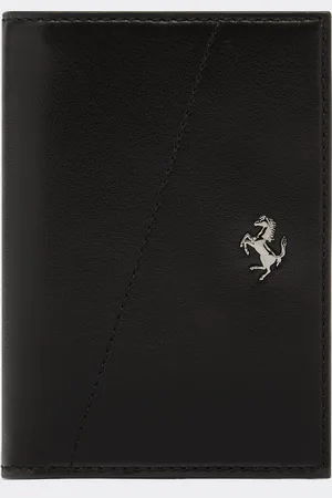 FERRARI Porte-cartes Pliable En Cuir Lisse - Portefeuilles Et Petite Maroquinerie Os