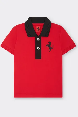 FERRARI Polo Nouveau-né En Piqué De Coton Avec Détails Contrastants - Tout Afficher 0m