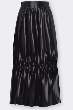 FERRARI Jupe Plissée En Satin Liquide - Female Jupes 38
