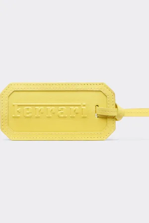 FERRARI Etiquette De Bagage En Cuir Nappa Lisse Avec Logo - Petite Maroquinerie Os