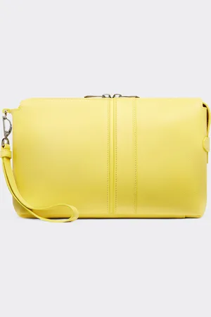 FERRARI Pochette Zippée En Cuir Grainé - Petite Maroquinerie Os