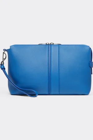 FERRARI Pochette Zippée En Cuir Grainé - Petite Maroquinerie Os
