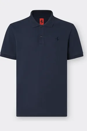 FERRARI Polo En Coton Bio Piqué Avec Cheval Cabré - Male Polos S