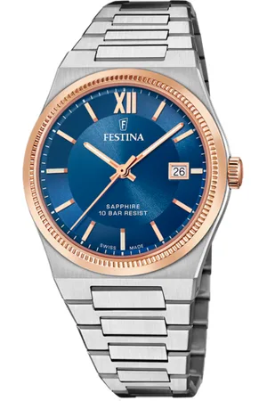 Festina Montre Homme Swiss Made Rivé F20036/2 Bleu