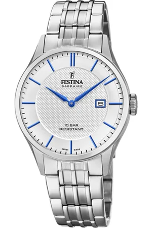 Festina Montre Swiss Made F20005/2 Argenté, Bracelet En Acier, Homme